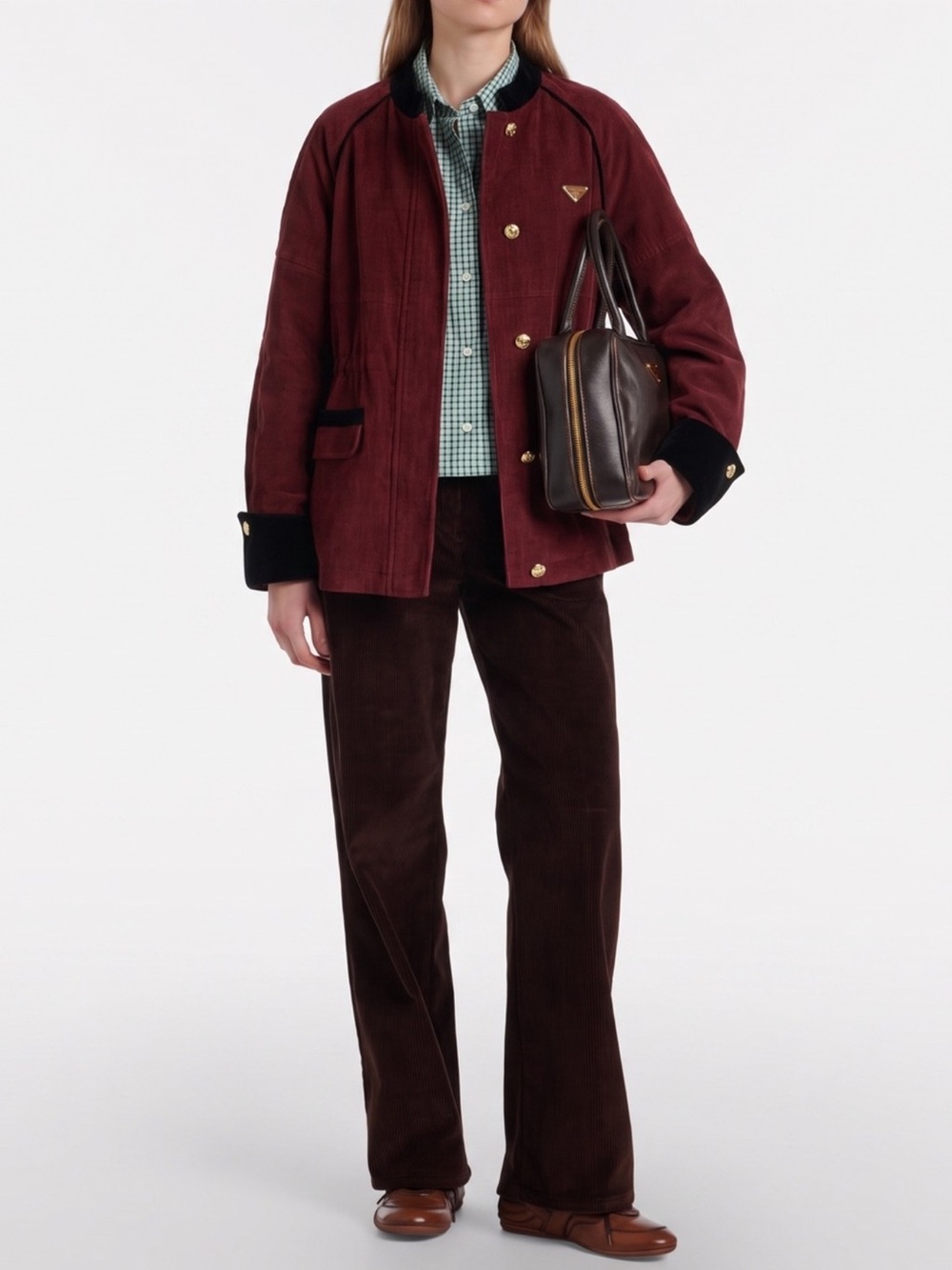 NWT Cocoherben Red Corduroy Utility Jacket - Size S